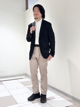 「TAKEO KIKUCHI（タケオキクチ）のアイテム」を使った、及川さん（メンズ・170cm）の夏コーディネート