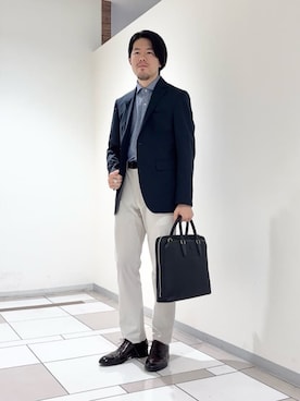 「TAKEO KIKUCHI（タケオキクチ）のアイテム」を使った、及川さん（メンズ・170cm）の夏コーディネート
