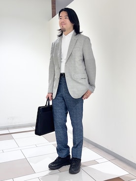 「TAKEO KIKUCHI（タケオキクチ）のアイテム」を使った、及川さん（メンズ・170cm）の夏コーディネート