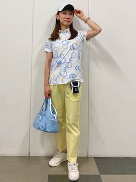 「アイテム（その他、ブルー系）」を使った、naoさん（レディース・155cm）の春コーディネート