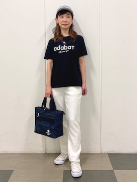 「アイテム（サンバイザー）」を使った、naoさん（レディース・155cm）の夏コーディネート