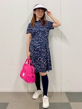 「アイテム（サンバイザー）」を使った、naoさん（レディース・155cm）の春コーディネート