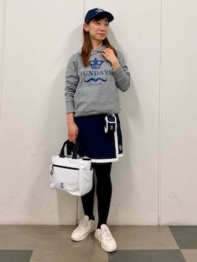 「アイテム（その他、ブルー系）」を使った、naoさん（レディース・155cm）の春コーディネート