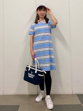 「アイテム（サンバイザー）」を使った、naoさん（レディース・155cm）の春コーディネート