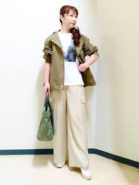 「Reflect（リフレクト）のアイテム」を使った、花さん（レディース・157cm）の春コーディネート