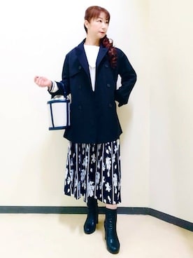 「Reflect（リフレクト）のアイテム（アクセサリー）」を使った、花さん（レディース・157cm）の冬コーディネート
