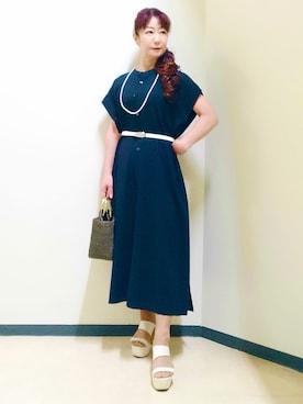 「Reflect（リフレクト）のアイテム」を使った、花さん（レディース・157cm）の夏コーディネート