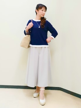 「Reflect（リフレクト）のアイテム」を使った、花さん（レディース・157cm）の春コーディネート