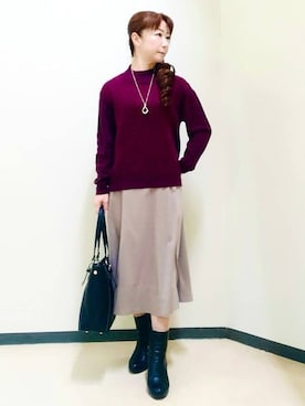 花さん(レディース・157cm)の冬コーディネート