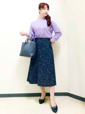 花さん(レディース・157cm)の冬コーディネート