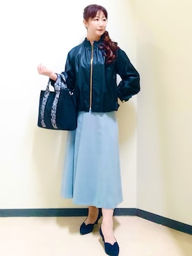 「Reflect（リフレクト）のアイテム」を使った、花さん（レディース・157cm）の秋コーディネート