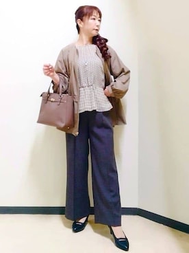「Reflect（リフレクト）のアイテム（アクセサリー）」を使った、花さん（レディース・157cm）の冬コーディネート