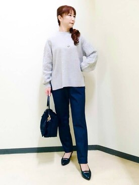 「Reflect（リフレクト）のアイテム（ダウンジャケット/コート）」を使った、花さん（レディース・157cm）の秋コーディネート
