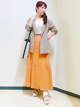 花さん(レディース・157cm)の春コーディネート