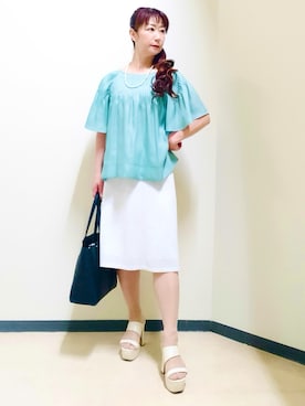 「Reflect（リフレクト）のアイテム」を使った、花さん（レディース・157cm）の夏コーディネート