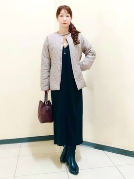 「Reflect（リフレクト）のアイテム（ダウンジャケット/コート）」を使った、花さん（レディース・157cm）の秋コーディネート