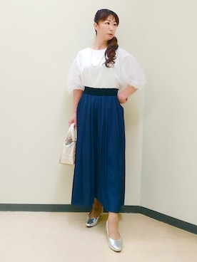 「Reflect（リフレクト）のアイテム（トップス）」を使った、花さん（レディース・157cm）の夏コーディネート