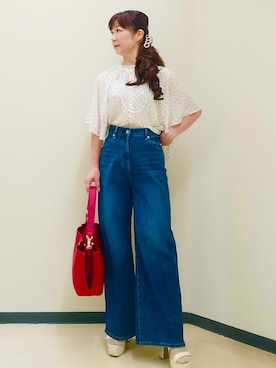 「Reflect（リフレクト）のアイテム」を使った、花さん（レディース・157cm）の夏コーディネート