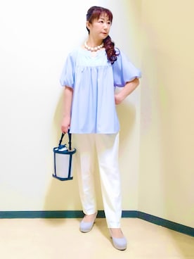 「Modify（モディファイ）のアイテム」を使った、花さん（レディース・157cm）の春コーディネート