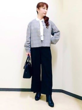 花さん(レディース・157cm)の冬コーディネート