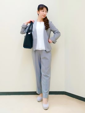 「smart pink（スマートピンク）のアイテム（トップス）」を使った、花さん（レディース・157cm）の春コーディネート