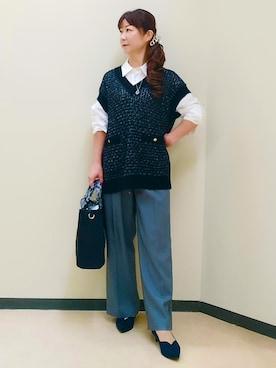 「Reflect（リフレクト）のアイテム」を使った、花さん（レディース・157cm）の秋コーディネート