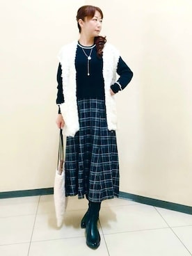 花さん(レディース・157cm)の冬コーディネート