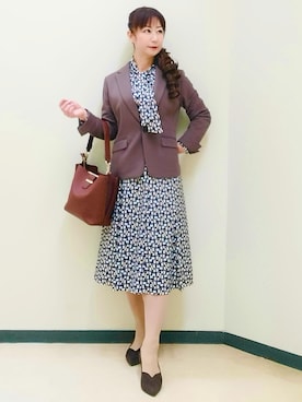 「Reflect（リフレクト）のアイテム」を使った、花さん（レディース・157cm）の秋コーディネート
