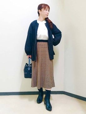 花さん(レディース・157cm)の秋コーディネート