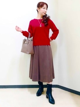 「Reflect（リフレクト）のアイテム（ダウンジャケット/コート）」を使った、花さん（レディース・157cm）の冬コーディネート
