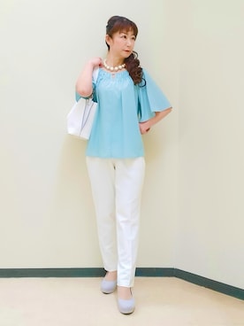 「Modify（モディファイ）のアイテム」を使った、花さん（レディース・157cm）の春コーディネート