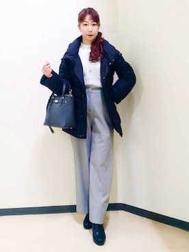 「Reflect（リフレクト）のアイテム（ダウンジャケット/コート）」を使った、花さん（レディース・157cm）の冬コーディネート