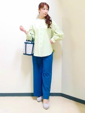 「Reflect（リフレクト）のアイテム（パンツ）」を使った、花さん（レディース・157cm）の春コーディネート