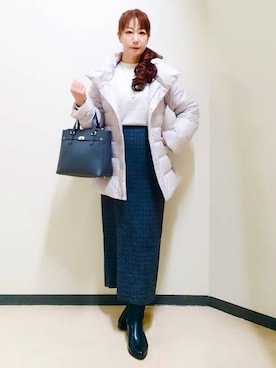 「Reflect（リフレクト）のアイテム（ダウンジャケット/コート）」を使った、花さん（レディース・157cm）の秋コーディネート