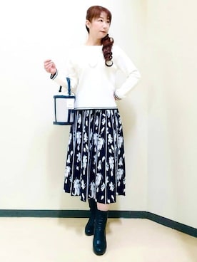 「Reflect（リフレクト）のアイテム（アクセサリー）」を使った、花さん（レディース・157cm）の冬コーディネート