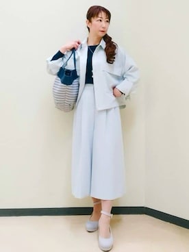 「Reflect（リフレクト）のアイテム（ジャケット/アウター）」を使った、花さん（レディース・157cm）の春コーディネート