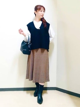花さん(レディース・157cm)の秋コーディネート