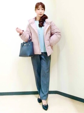 「Reflect（リフレクト）のアイテム（ダウンジャケット/コート）」を使った、花さん（レディース・157cm）の冬コーディネート
