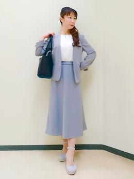 「smart pink（スマートピンク）のアイテム（トップス）」を使った、花さん（レディース・157cm）の春コーディネート