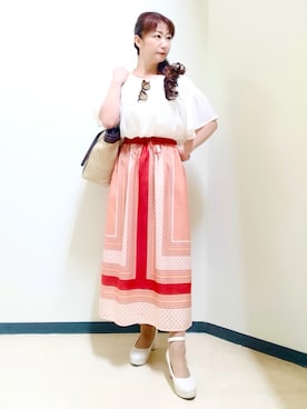 「Reflect（リフレクト）のアイテム（トップス）」を使った、花さん（レディース・157cm）の夏コーディネート