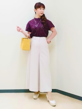 「オフィスカジュアル」｜花さん（レディース・157cm）の夏コーディネート