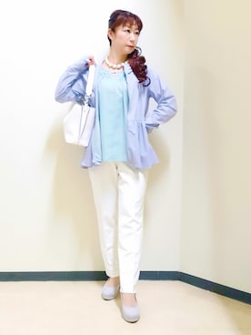 「Modify（モディファイ）のアイテム」を使った、花さん（レディース・157cm）の春コーディネート