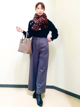「Reflect（リフレクト）のアイテム（アクセサリー）」を使った、花さん（レディース・157cm）の冬コーディネート
