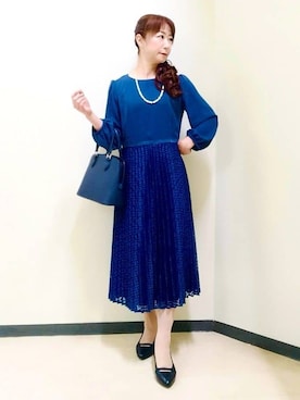 「Reflect（リフレクト）のアイテム（ワンピース/ドレス）」を使った、花さん（レディース・157cm）の冬コーディネート