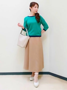 「Reflect（リフレクト）のアイテム（アクセサリー）」を使った、花さん（レディース・157cm）の春コーディネート