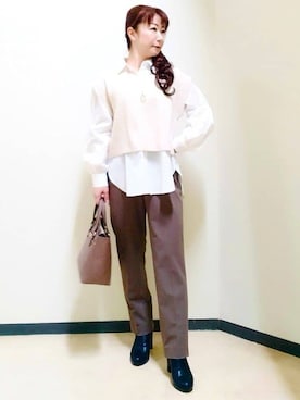 花さん(レディース・157cm)の冬コーディネート