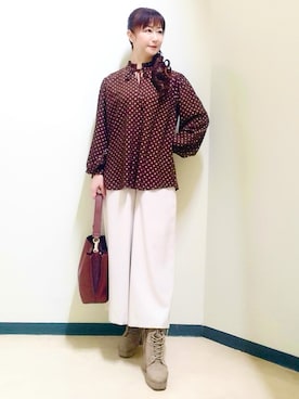 花さん(レディース・157cm)の秋コーディネート