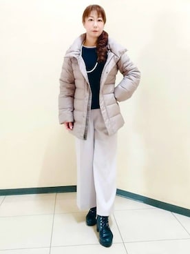 「Reflect（リフレクト）のアイテム（ダウンジャケット/コート）」を使った、花さん（レディース・157cm）の秋コーディネート
