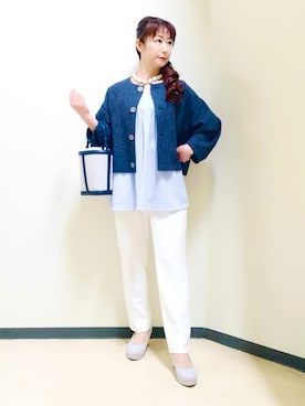 「Modify（モディファイ）のアイテム」を使った、花さん（レディース・157cm）の春コーディネート