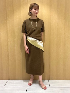 「UNTITLED（アンタイトル）のアイテム（スカート）」を使った、shiraさん（レディース・159cm）の秋コーディネート